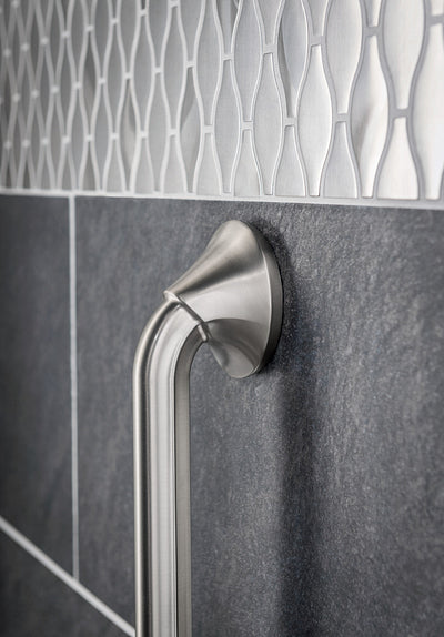 Moen Eva 12-in Brushed Nickel Wall Mount ADA-Compliant Grab Bar