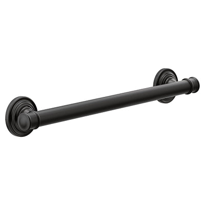 Moen Belfield 18-in Matte Black Wall Mount ADA-Compliant Grab Bar