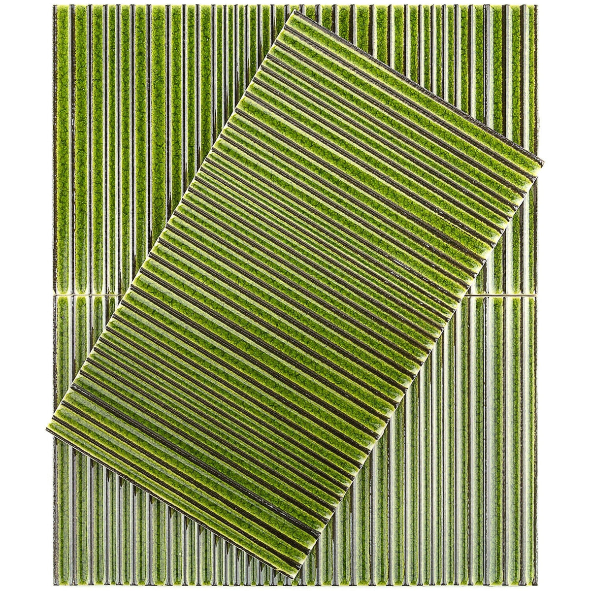 Arden Forest Ridge Lime Green 6x10 Glossy Porcelain Tile