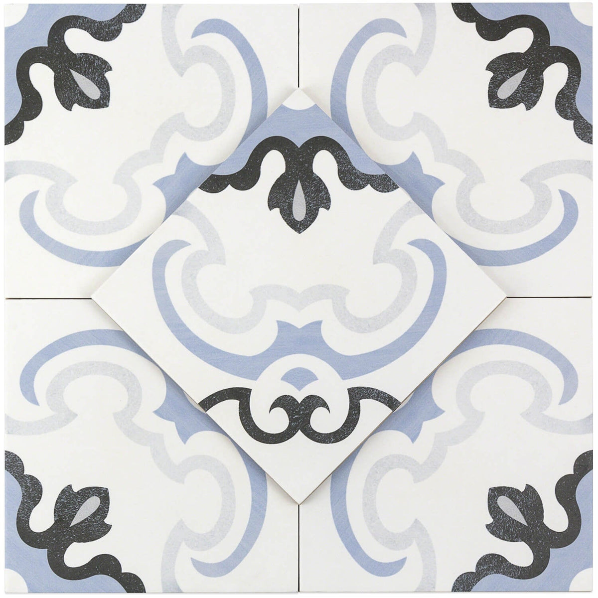 Bella Met Blue 9x9 Matte Porcelain Tile - Lux Tile