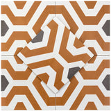 Bella Soumaya Orange 9x9 Matte Porcelain Tile - Lux Tile