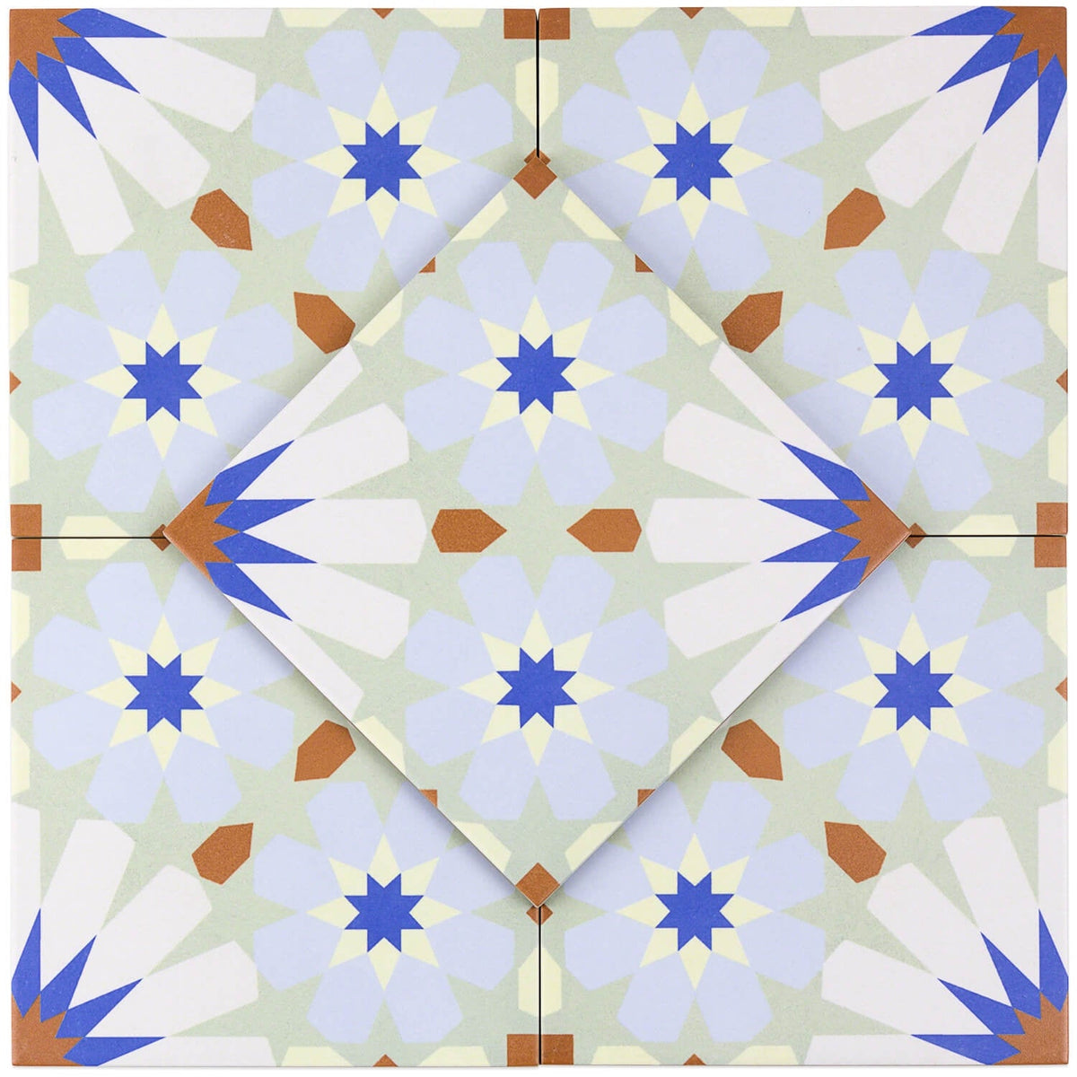 Bond Tile Uffizi Multicolored Encaustic 9x9 Glazed Porcelain Tile