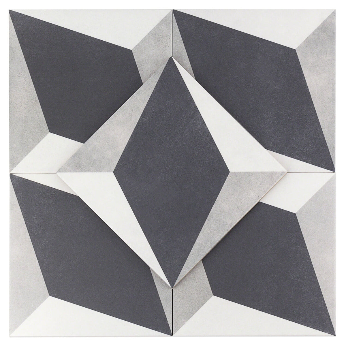Cascais Block Gray 9x9 Matte Porcelain Tile by Lux Tile