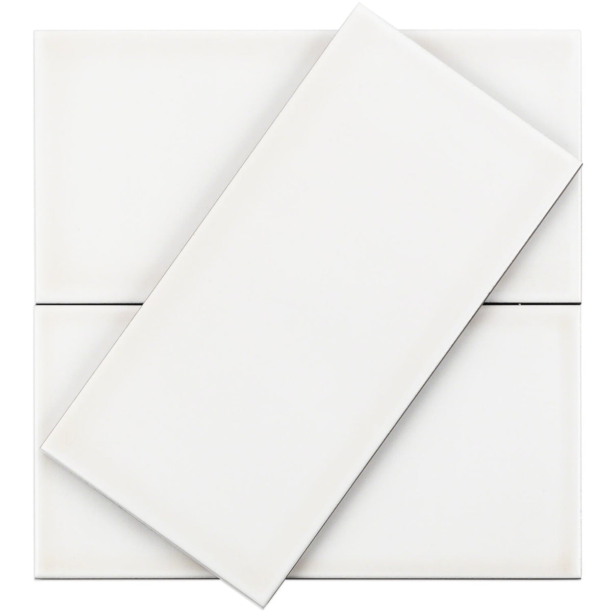 Vector Hueso White 4x8 Polished Ceramic Subway Tile