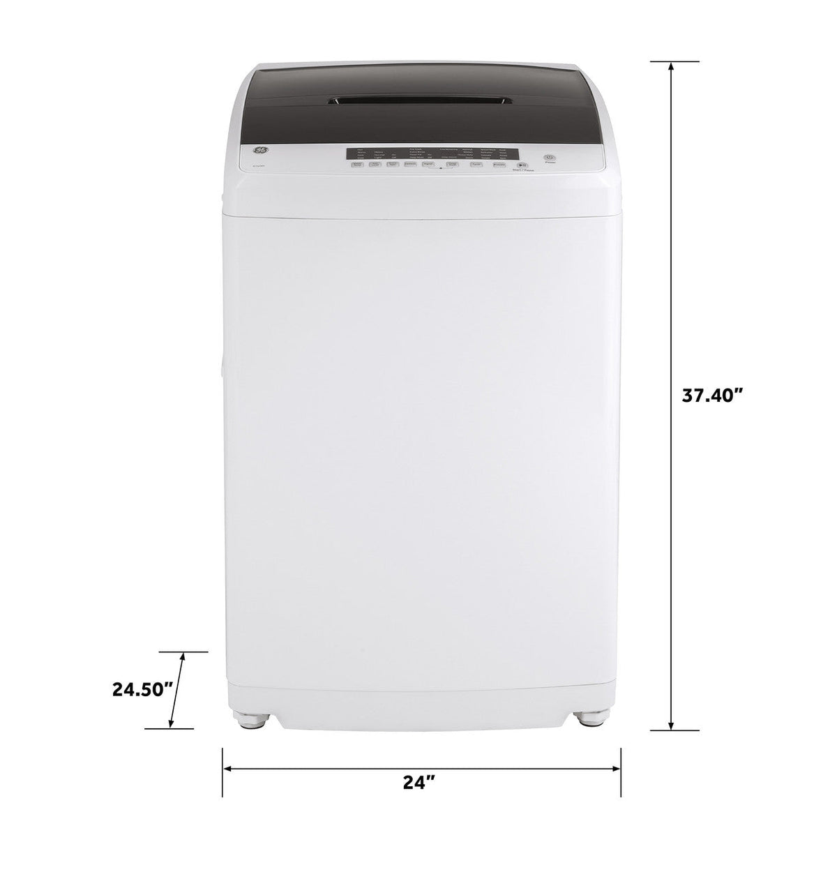 GE Space-Saving 2.8-cu ft Portable Top-Load Washer (White)